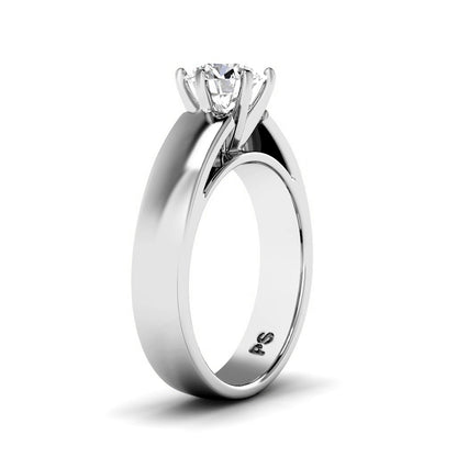 0.35-1.50 CT Round Cut Diamonds - Solitaire Ring