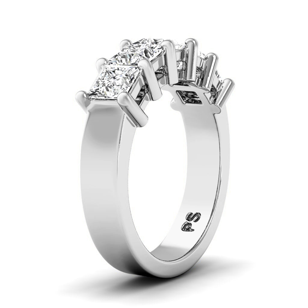 1.70 CT Princess Cut Lab Grown Diamonds - Wedding Band