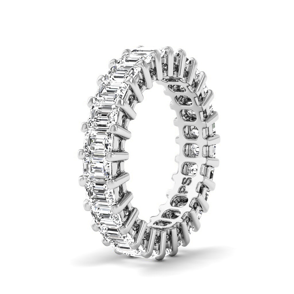 5.00 CT Emerald Cut Diamonds - Eternity Ring