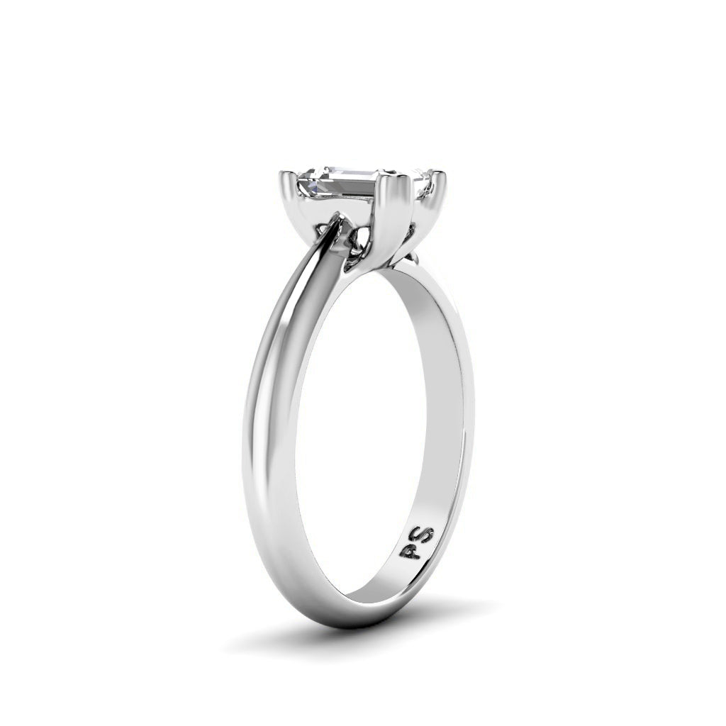 0.35-1.50 CT Emerald Cut Diamonds - Solitaire Ring