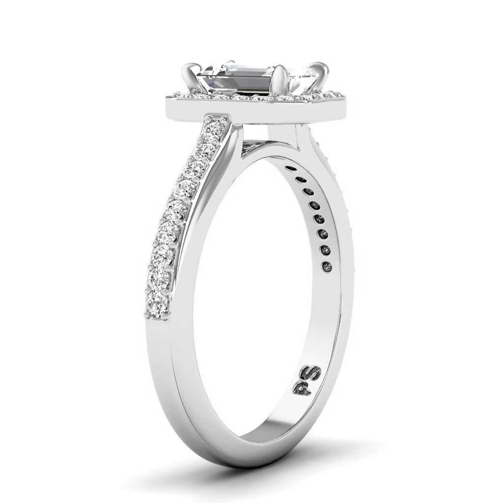 0.65-1.80 CT Round &amp; Emerald Cut Diamonds - Engagement Ring