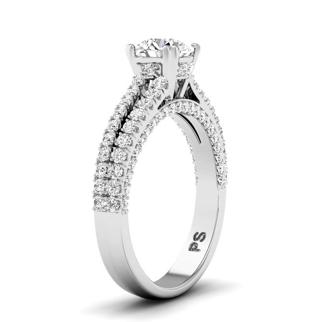 1.20-3.70 CT Round Cut Lab Grown Diamonds - Engagement Ring