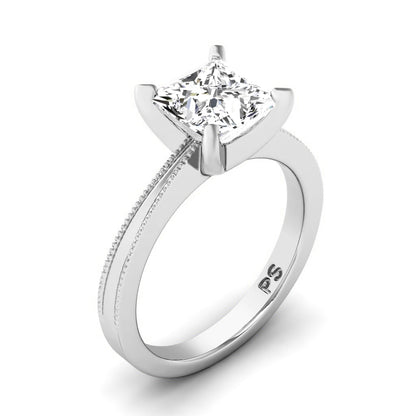 0.50-3.00 CT Princess Cut Lab Grown Diamonds - Solitaire Ring