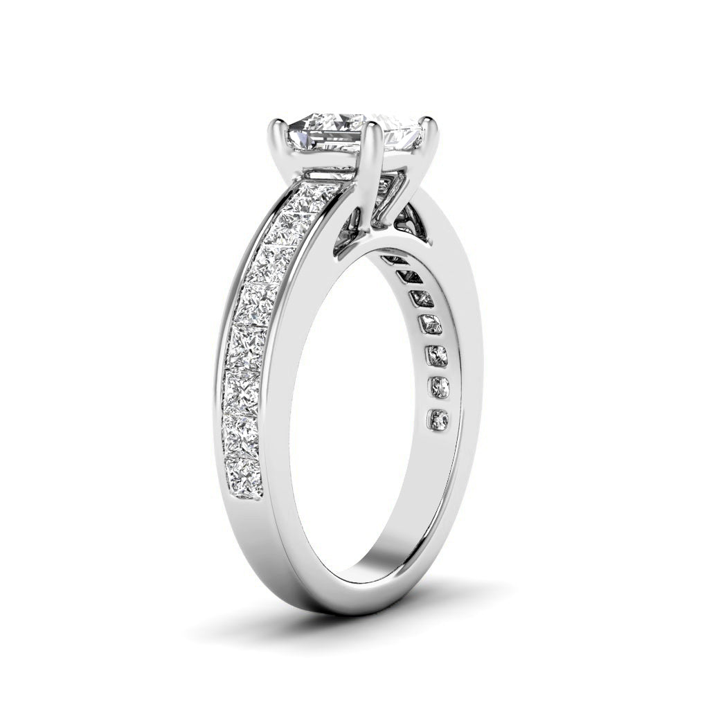 1.60-2.75 CT Princess Cut Diamonds - Engagement Ring