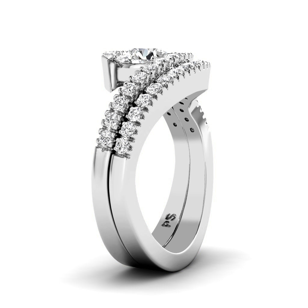 0.95-2.10 CT Round Cut Diamonds - Bridal Set