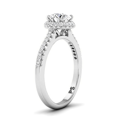 Luxurious 0.85 CT Round Cut Diamonds - Engagement Ring in 14KT White Gold