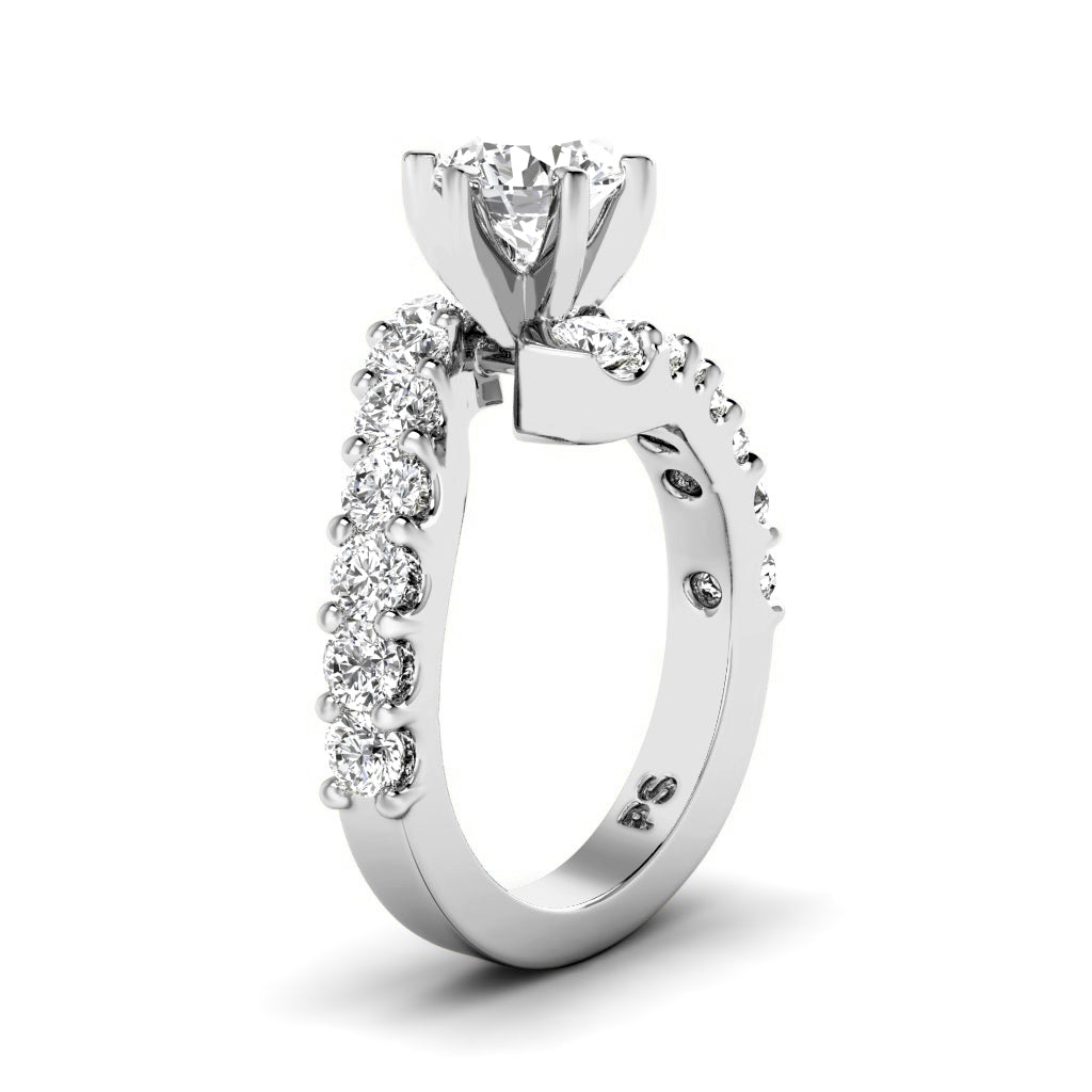 1.80-4.30 CT Round &amp; Emerald Cut Lab Grown Diamonds - Engagement Ring