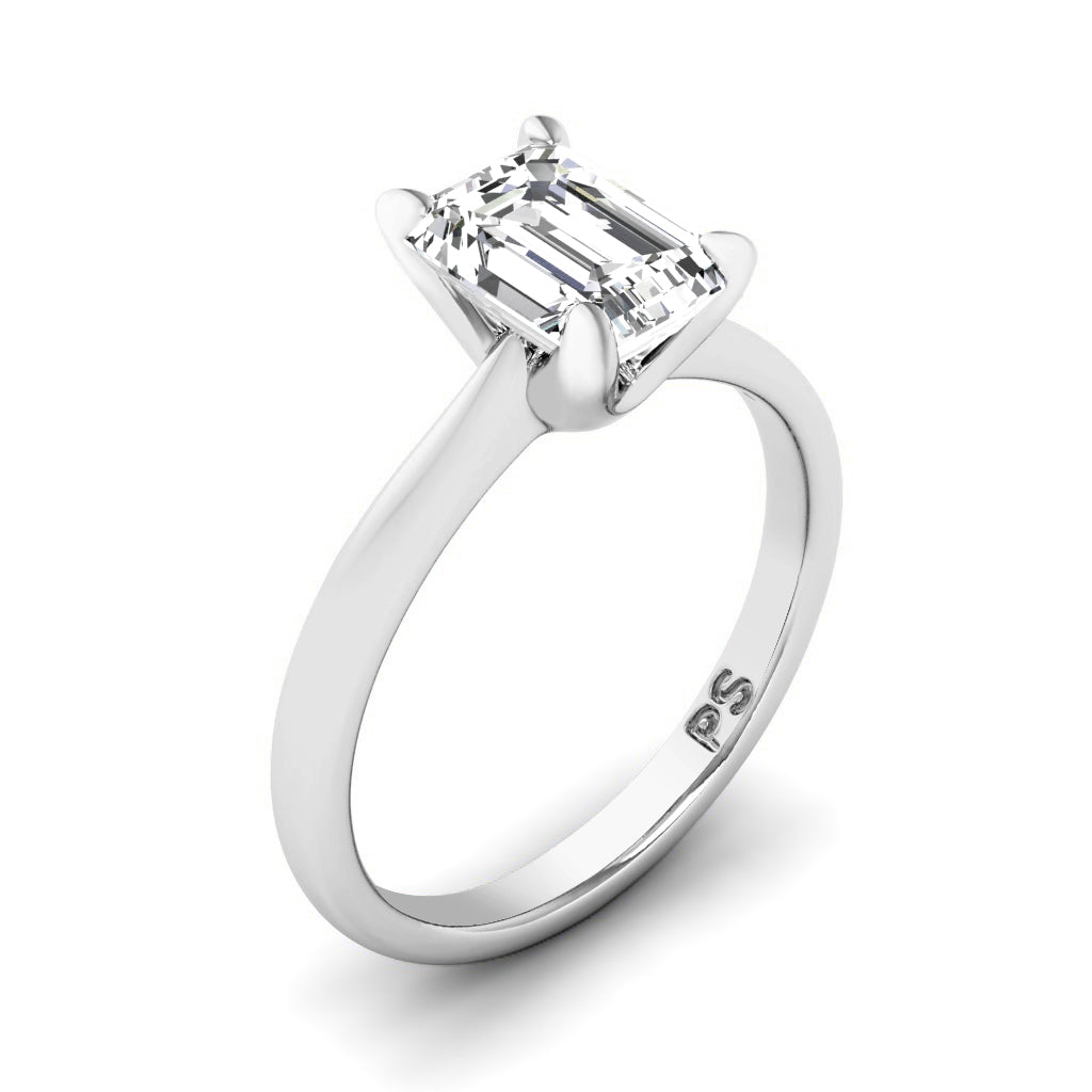 0.50-3.00 CT Emerald Cut Lab Grown Diamonds - Solitaire Ring