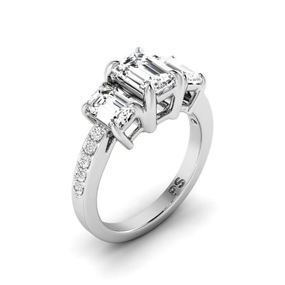 1.50-2.65 CT Round &amp; Emerald Cut Diamonds - Engagement Ring
