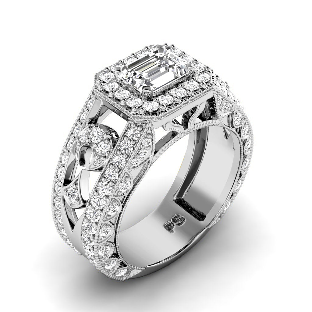 1.45-3.95 CT Round & Emerald Cut Lab Grown Diamonds - Engagement Ring ...