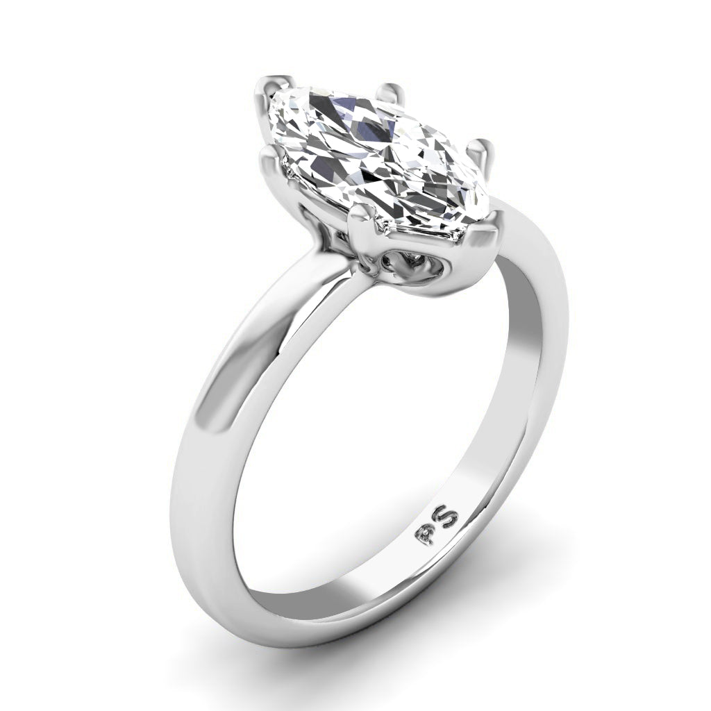 0.35-1.50 CT Marquise Cut Diamonds - Solitaire Ring