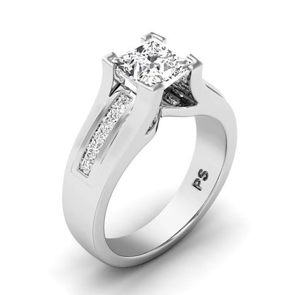 0.70-1.85 CT Princess Cut Diamonds - Engagement Ring