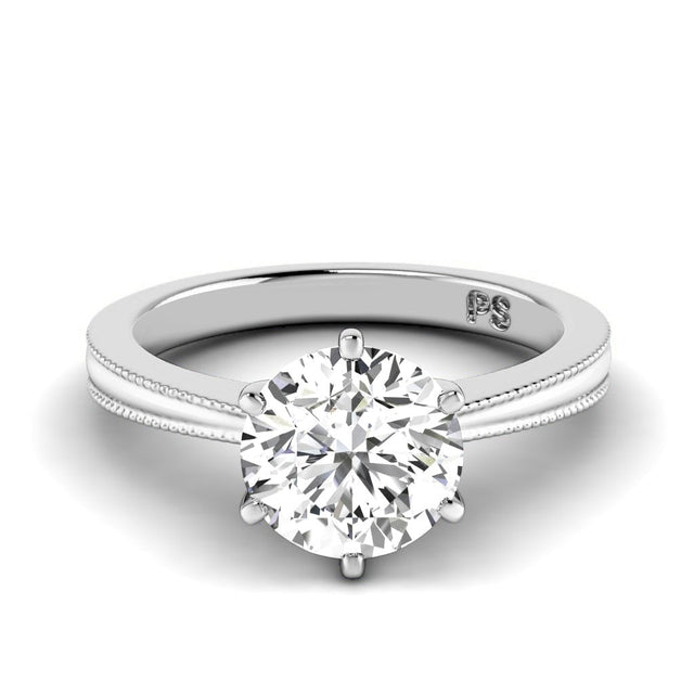 0.50-6.00 CT Round Cut Lab Grown Diamonds - Solitaire Rings