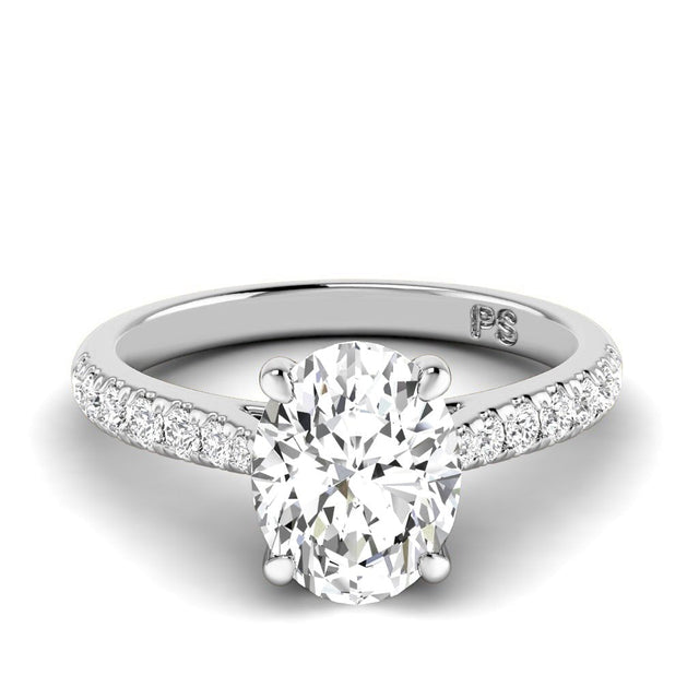 0.85-6.35 CT Oval & Round Cut Lab Grown Diamonds - Engagement Ring