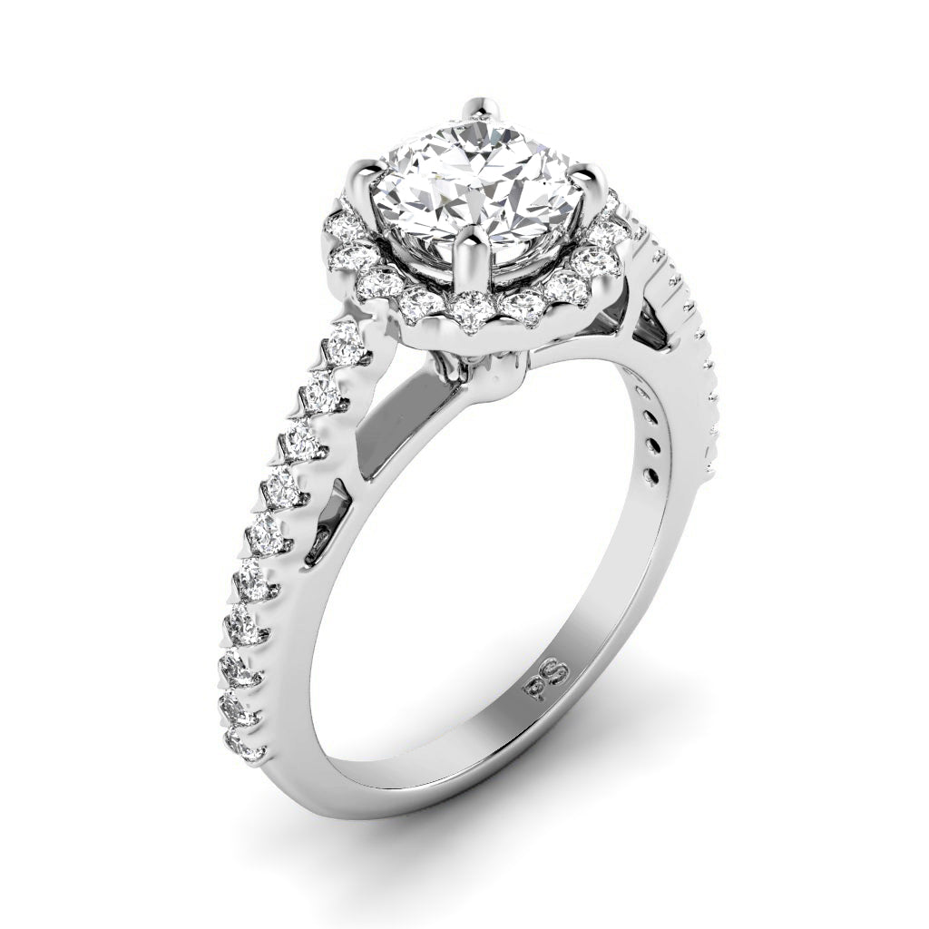 0.85-3.35 CT Round Cut Lab Grown Diamonds - Engagement Ring