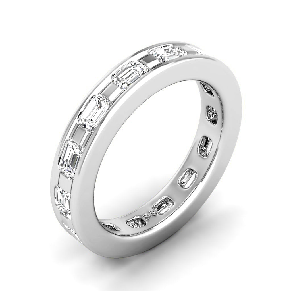 2.50 CT Emerald Cut Diamonds - Eternity Ring
