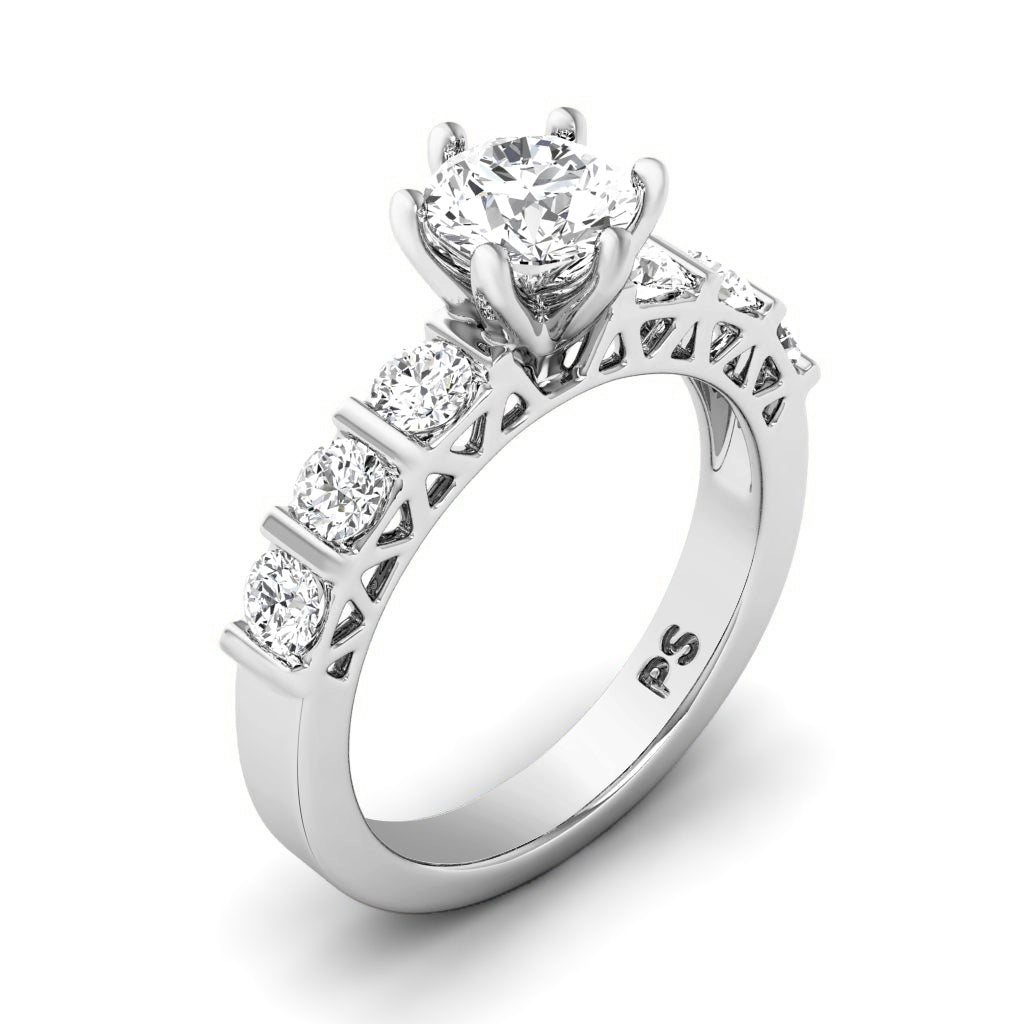 1.10-3.60 CT Round Cut Lab Grown Diamonds - Engagement Ring