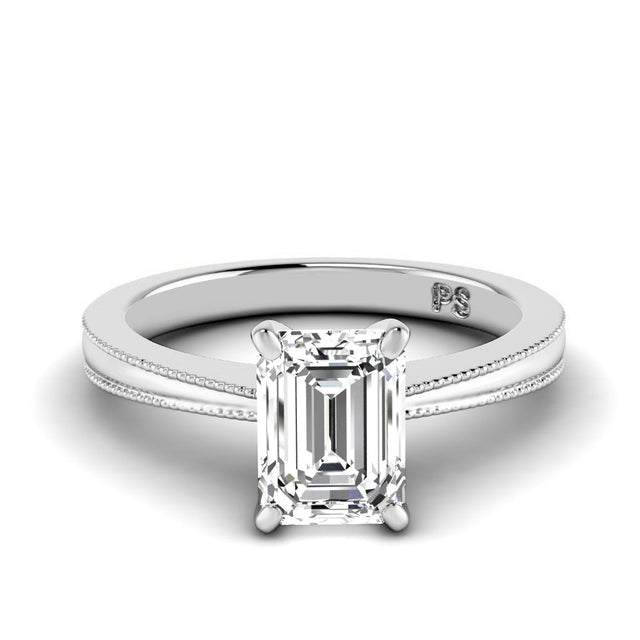 0.50-6.00 CT Emerald Cut Lab Grown Diamonds - Solitaire Rings