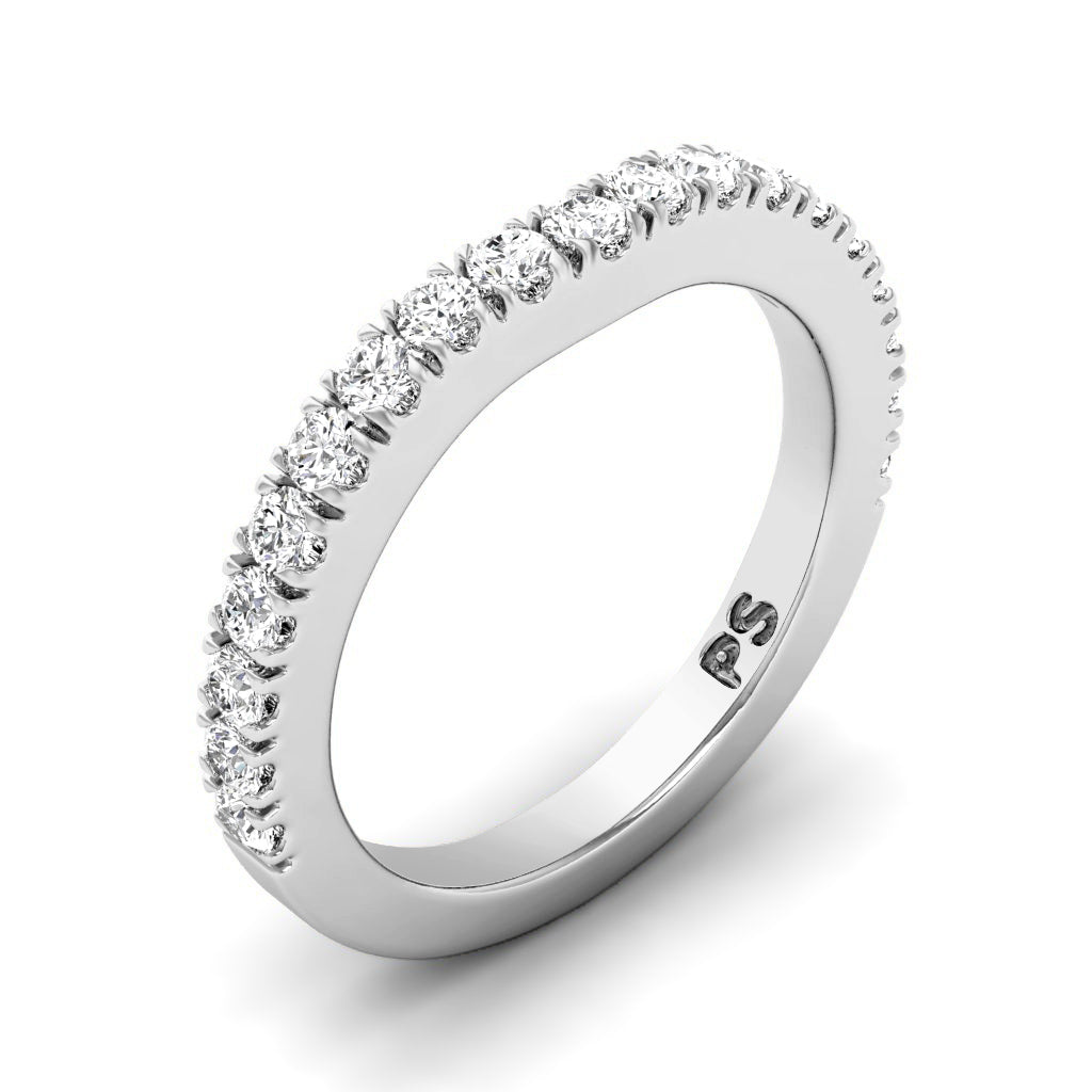 0.45 CT Round Cut Lab Grown Diamonds - Wedding Band