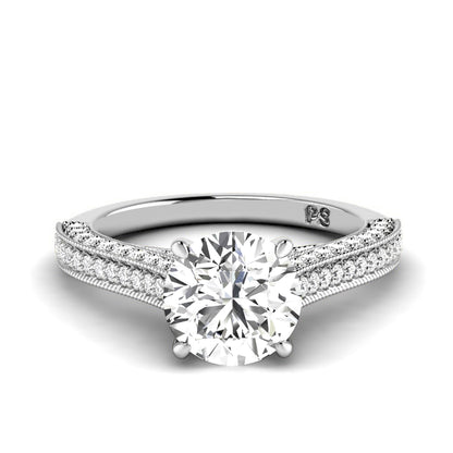 1.15-3.65 CT Round Cut Lab Grown Diamonds - Engagement Ring