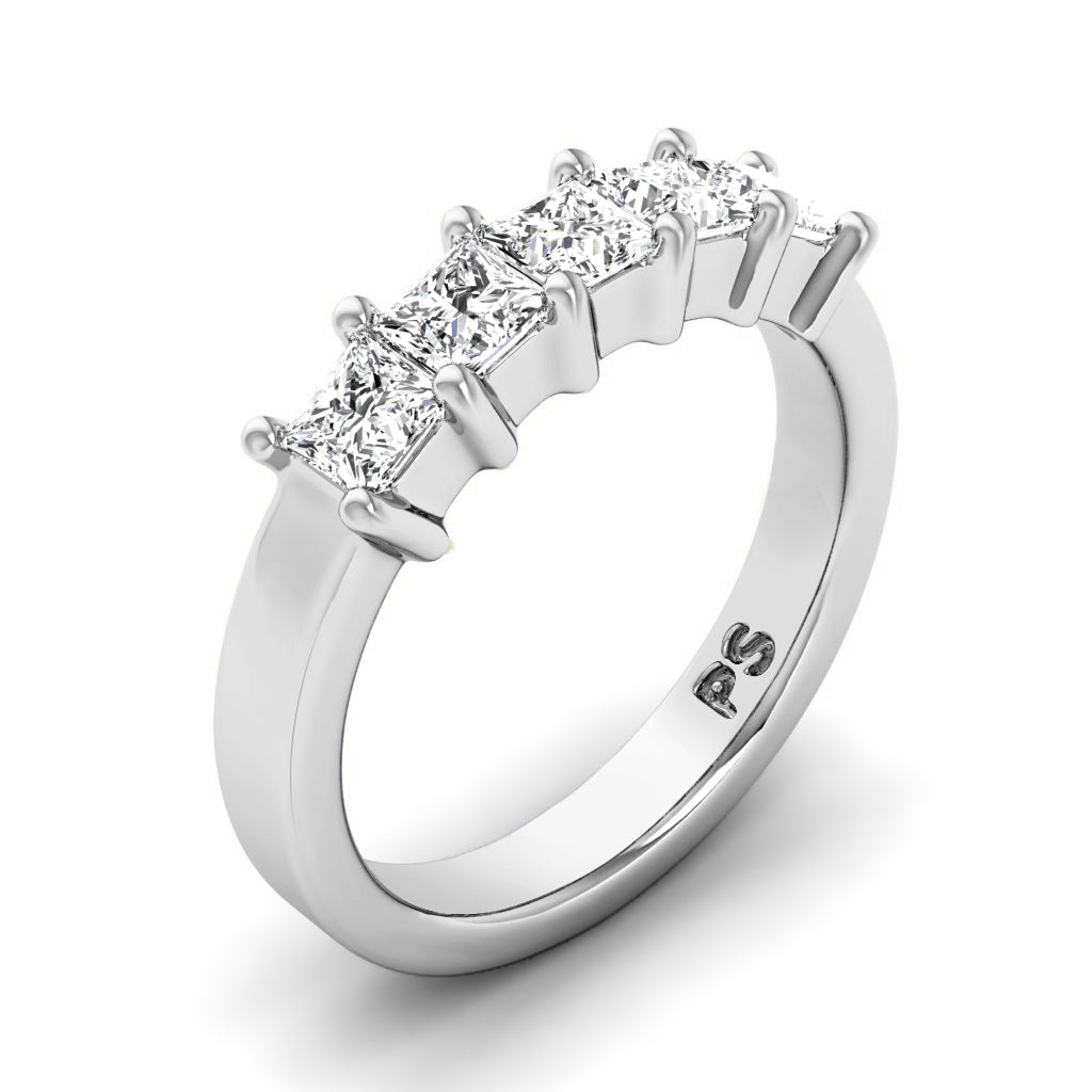 0.90 CT Princess Cut Diamonds - Wedding Band
