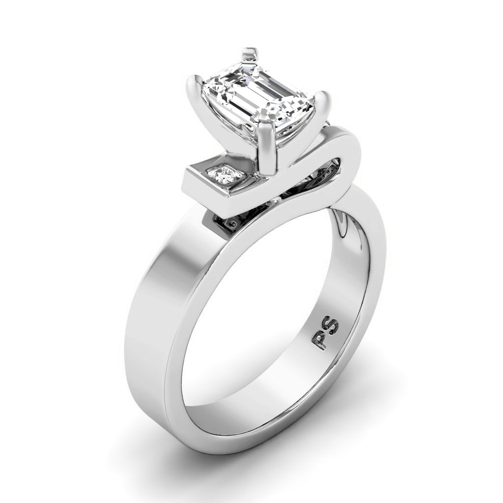 0.45-1.60 CT Princess &amp; Emerald Cut Diamonds - Engagement Ring