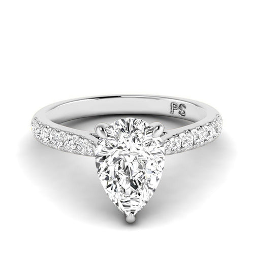 0.85 - 6.35 CT Pear & Round Cut Diamonds - Engagement Ring - Primestyle.com