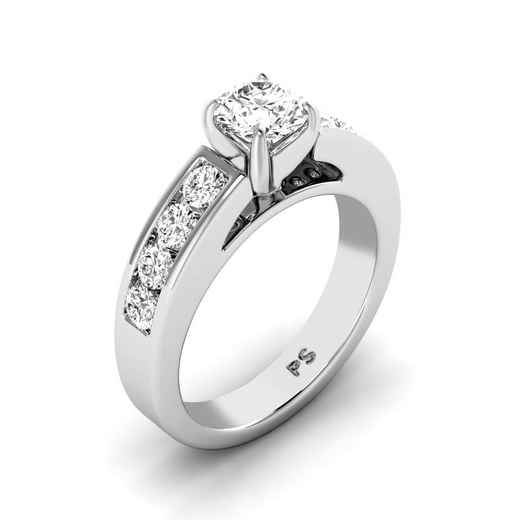 0.95-3.45 CT Round Cut Lab Grown Diamonds - Engagement Ring