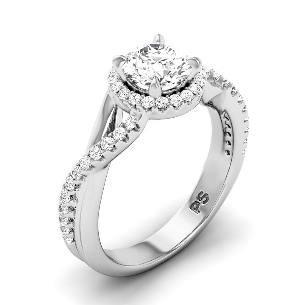 0.75-3.25 CT Round Cut Lab Grown Diamonds - Engagement Ring