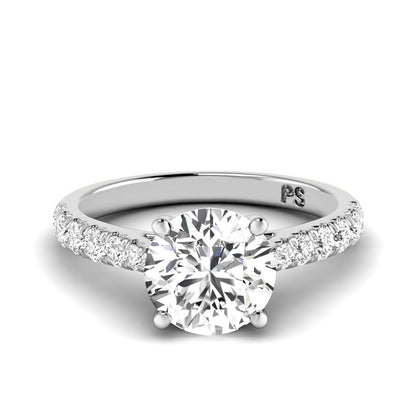 0.85-3.35 CT Round Cut Lab Grown Diamonds - Engagement Ring