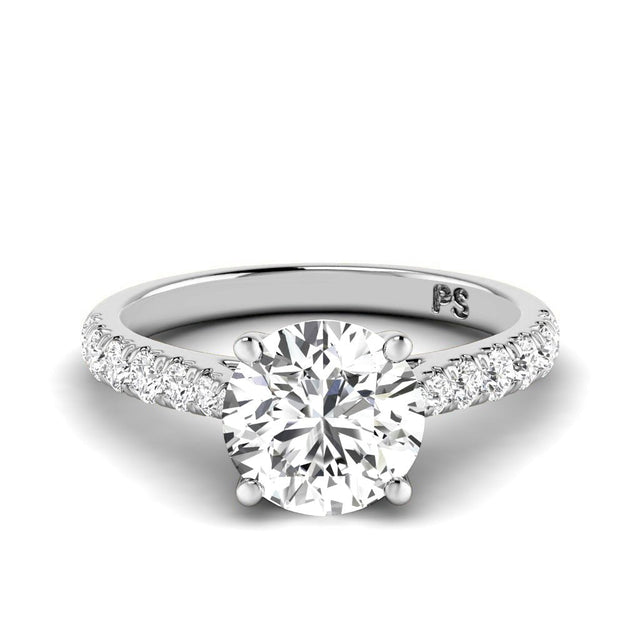 0.85-6.35 CT Round Cut Lab Grown Diamonds - Engagement Ring