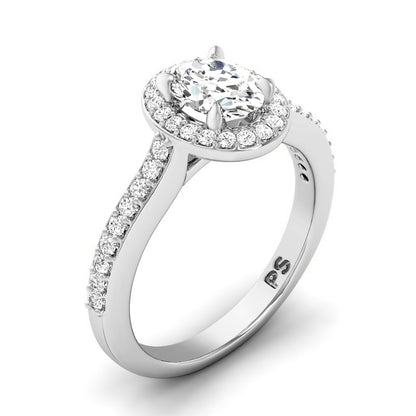 0.80-3.30 CT Round &amp; Oval Cut Lab Grown Diamonds - Engagement Ring