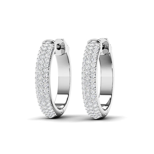 0.75 - 1.25 CT Round Cut Lab Grown Diamonds - Hoop and Drop Earrings - Primestyle.com
