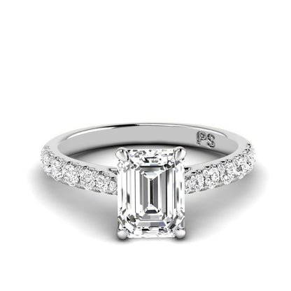 0.85-3.35 CT Round &amp; Emerald Cut Lab Grown Diamonds - Engagement Ring