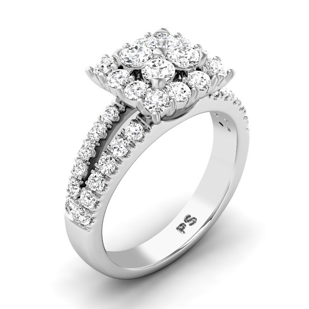 1.21 CT Round Cut Lab Grown Diamonds - Engagement Ring