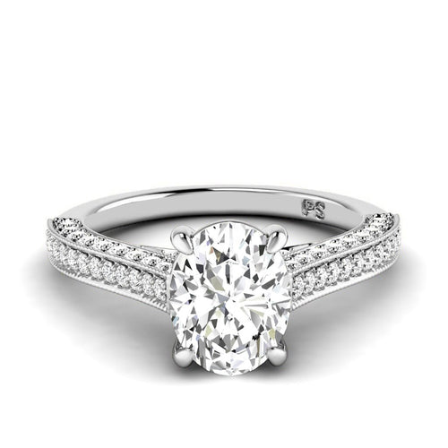1.15 - 6.65 CT Oval & Round Cut Diamonds - Engagement Ring - Primestyle.com