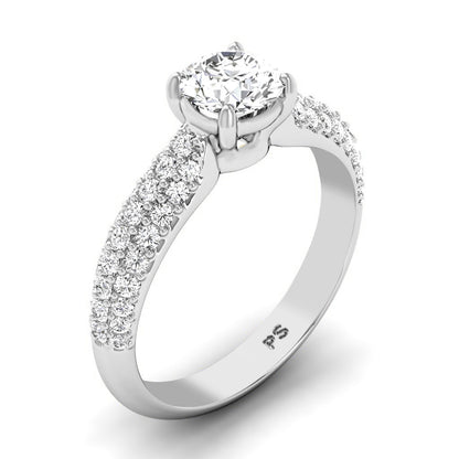 1.00-3.50 CT Round Cut Lab Grown Diamonds - Engagement Ring