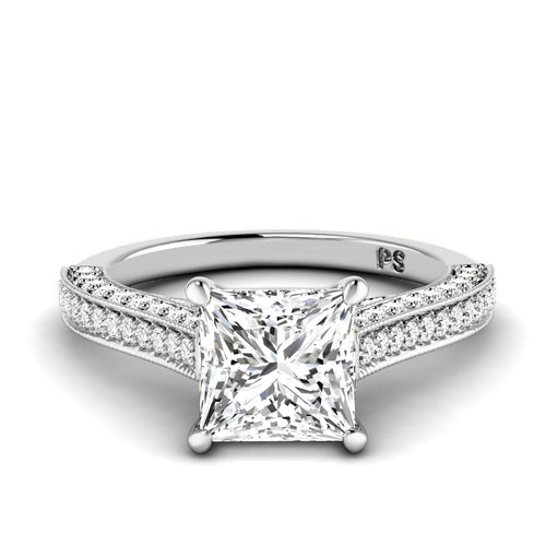 1.15 - 6.65 CT Princess & Round Cut Diamonds - Engagement Ring - Primestyle.com