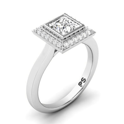 0.49-1.64 CT Round &amp; Princess Cut Diamonds - Engagement Ring