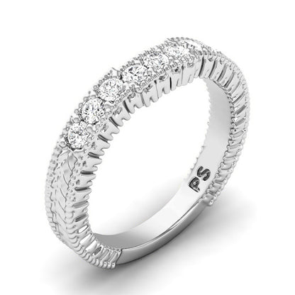 0.35 CT Round Cut Lab Grown Diamonds - Wedding Band