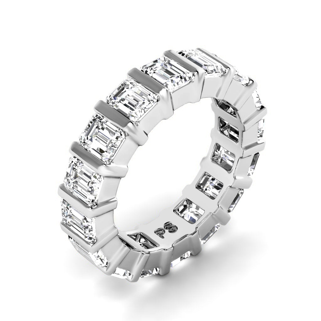 5.50 CT Emerald Cut Diamonds - Eternity Ring