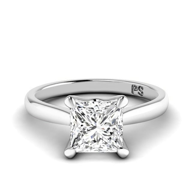 0.50-6.00 CT Princess Cut Lab Grown Diamonds - Solitaire Rings