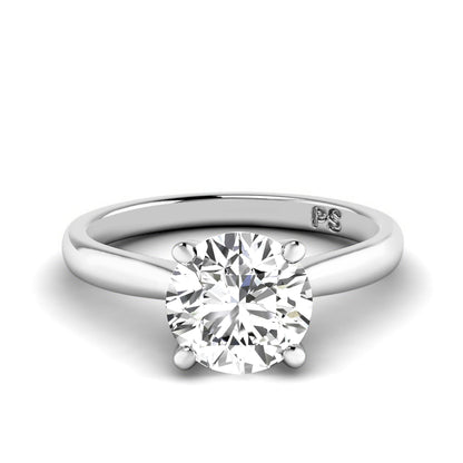 0.50-3.00 CT Round Cut Lab Grown Diamonds - Solitaire Ring