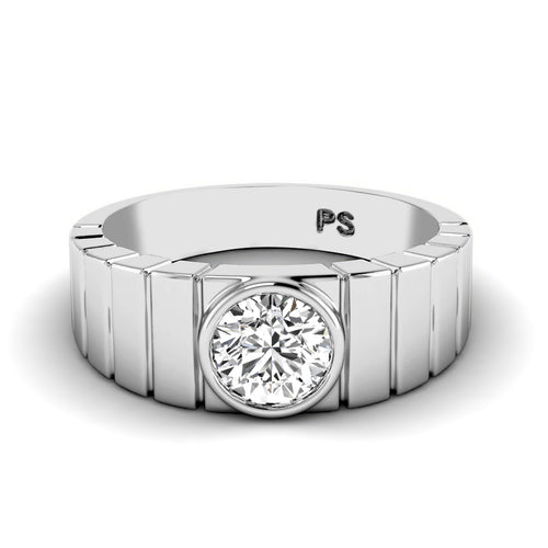 0.40 CT Round Cut Natural Diamonds - Mens Wedding Bands