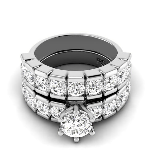 2.75-5.25 CT Round Cut Lab Grown Diamonds - Bridal Set