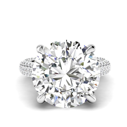 11.90 CT Round Cut Diamonds - Engagement Ring - Primestyle.com