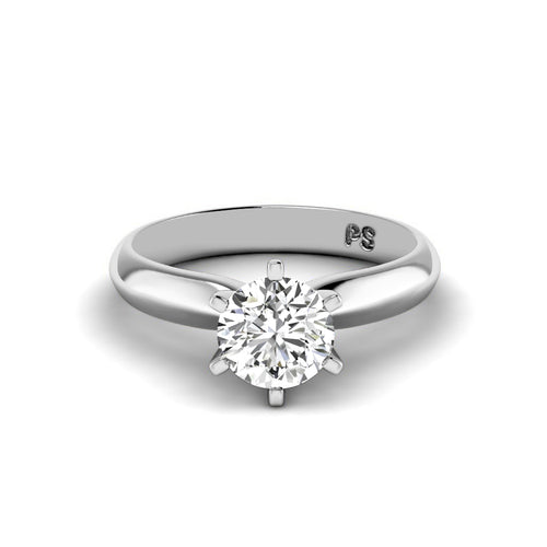 0.35-1.50 CT Round Cut Natural Diamonds - Solitaire Rings