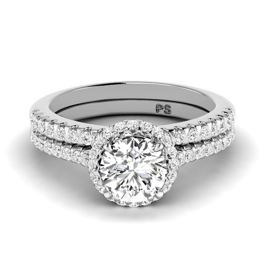 1.00-3.50 CT Round Cut Lab Grown Diamonds - Bridal Set