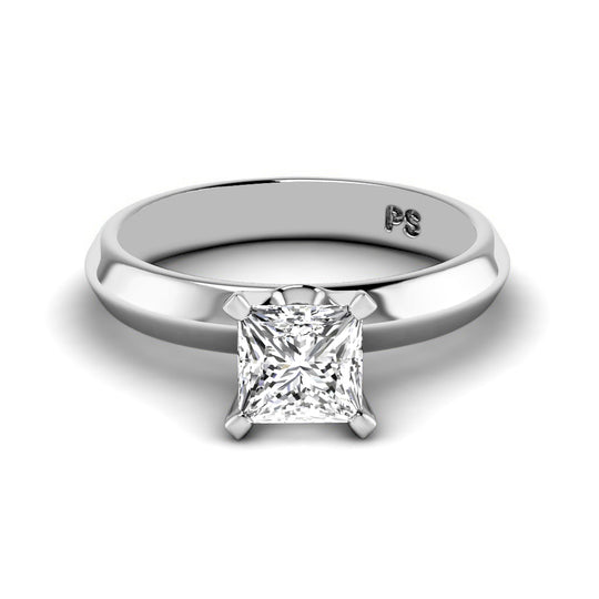0.35-1.50 CT Princess Cut Diamonds - Solitaire Ring