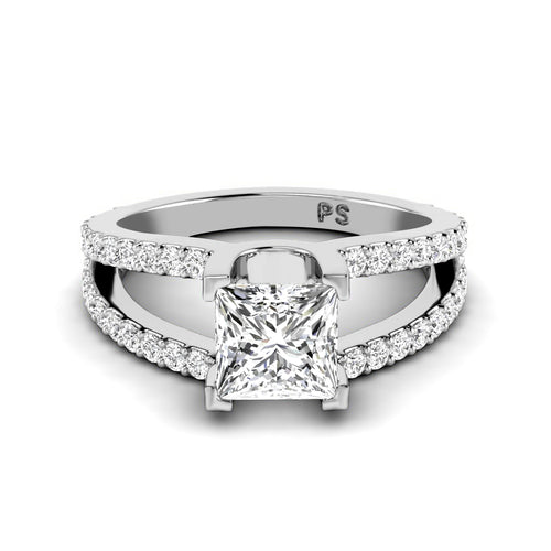0.85-2.00 CT Round & Princess Cut Diamonds - Engagement Ring